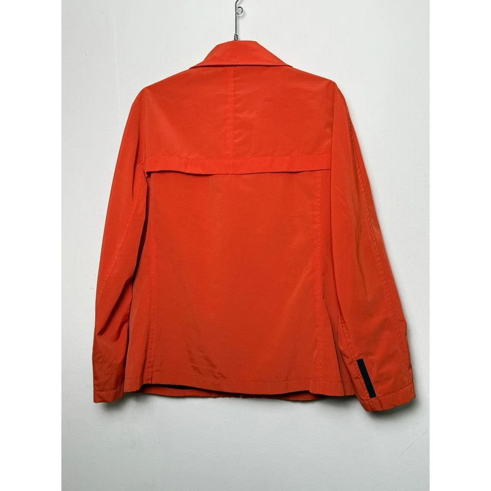VTG Liz Claiborne Women Orange Lightweight Zip Up Jacket Active Outerwear Size L